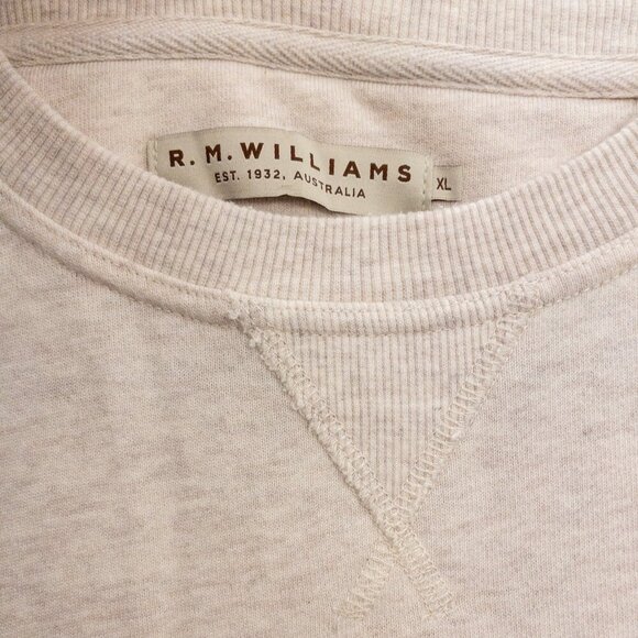R.M. Williams Organic Cotton Crewneck Sweatshirt – Heather Marle Size XL - Picture 3 of 4